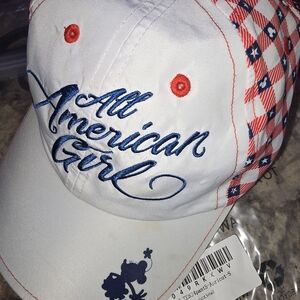 Disney Parks All American Girl Kids Cap - White and Red